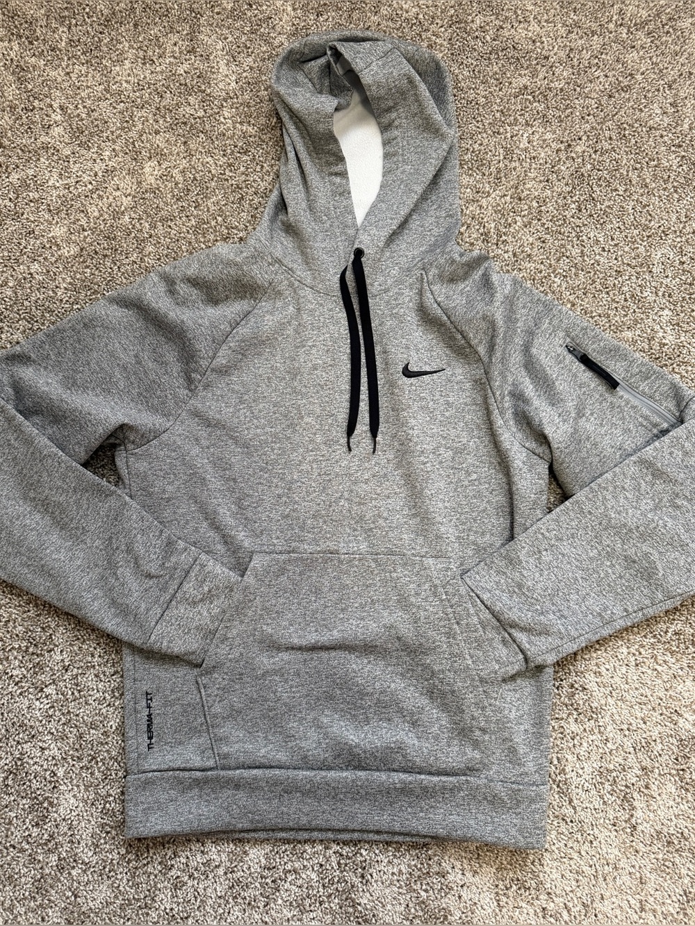 Nike Gray Therma-FIT Heather Pullover Hoodie